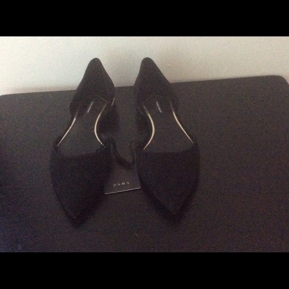 Zara pointed toe flat ballet slipper shoes size 6